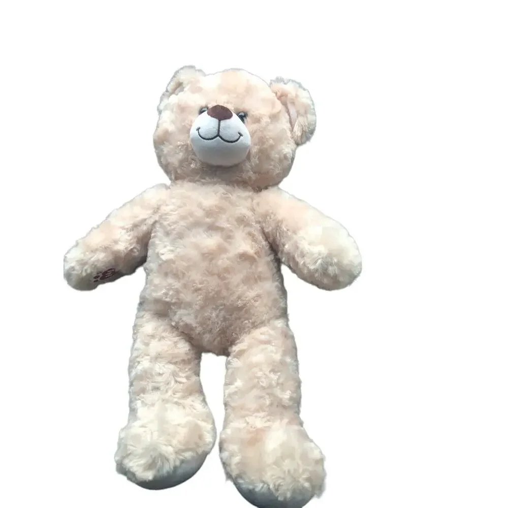 Build A Bear‎ Cream Curly Fur Teddy Plush Stuffed Bear 19 Inches